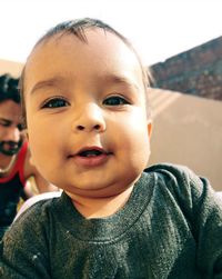 Close-up portrait of cute boy