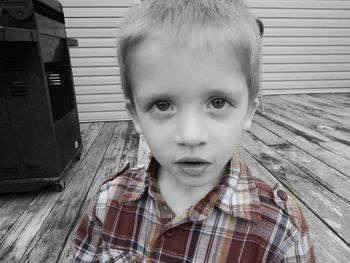 Close-up portrait of boy