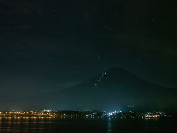 View of illuminated cityscape at night