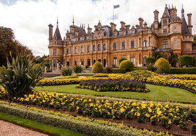 The parterre in bloom at waddesdon manor.