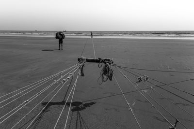 People walking on beach