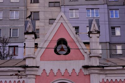 Low angle view of red building