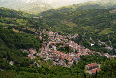 High angle view of townscape