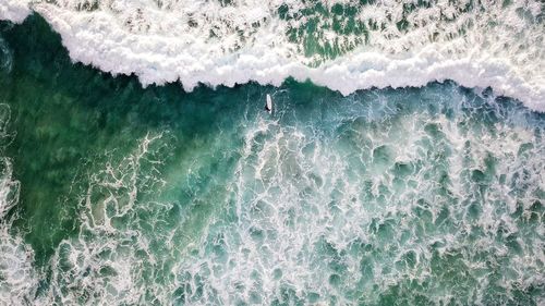High angle view of sea