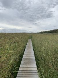 Scenic view of land against sky