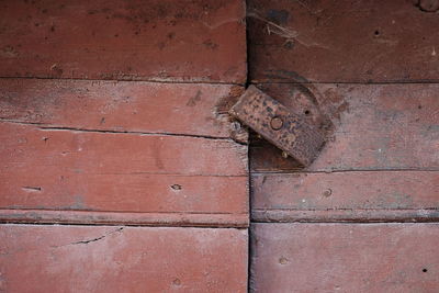 Full frame shot of weathered wooden doors