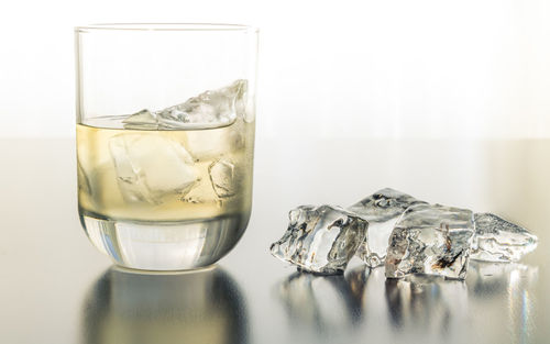 Close-up of drink in glass on table