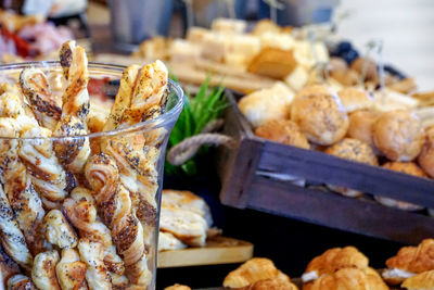 Close-up of food for sale at market stall