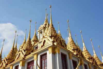 Low angle view of traditional building against sky