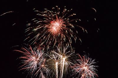Fireworks display at night