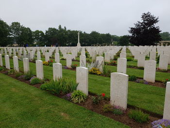 View of cemetery against sky