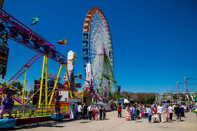 People at amusement park