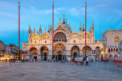 St. marco basilica venice. group of people in front of historical building