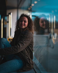 Portrait of smiling young woman