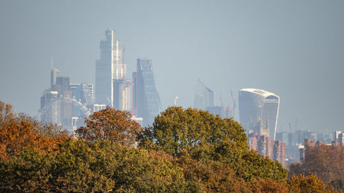 Panoramic view of buildings against sky