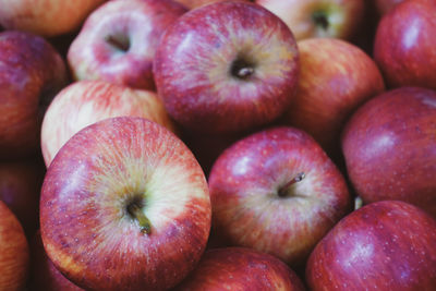 Full frame shot of apples for sale at market