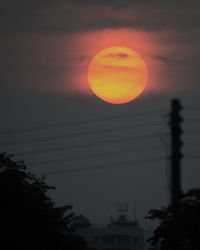 Low angle view of sky at sunset