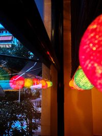 Close-up of multi colored lights