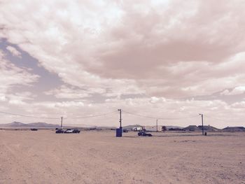 Scenic view of land against sky