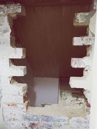 Built structure against wall
