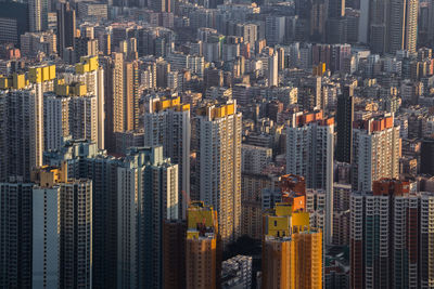 Aerial view of buildings in city