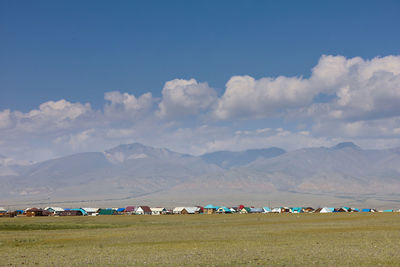 The village kosh-agach in the republic of altay, russia