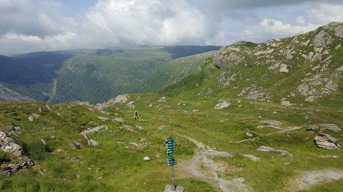 High angle view of mountain landscape