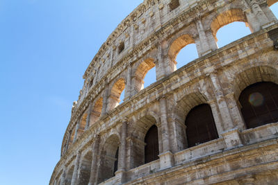 Low angle view of coliseum