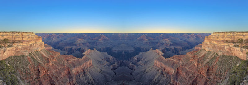 Panoramic view of landscape against clear sky