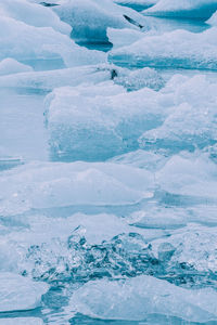 Full frame shot of frozen sea