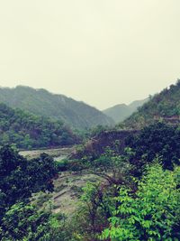 Scenic view of landscape against clear sky