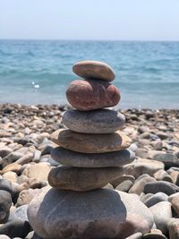 Stack of stones on beach