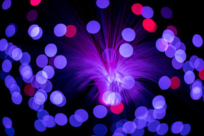 Defocused image of illuminated lights