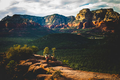 Scenic view of mountain against sky