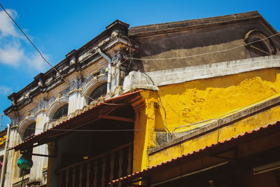 Low angle view of building against sky