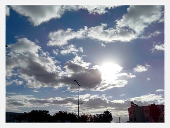 Low angle view of cloudy sky