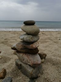 Stack of stones on beach