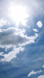 Low angle view of cloudy sky