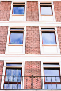 Low angle view of window on building