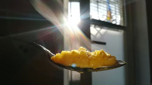 Close-up of dessert on table