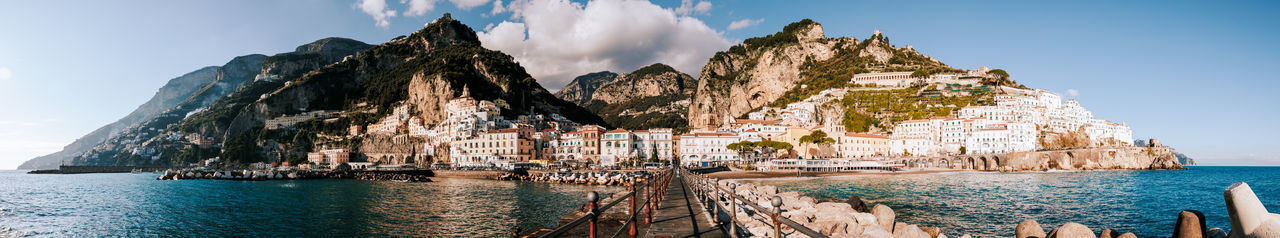 Panoramic view of sea against sky