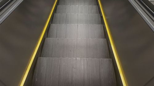 High angle view of yellow steps