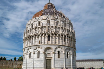 Low angle view of historical building against sky