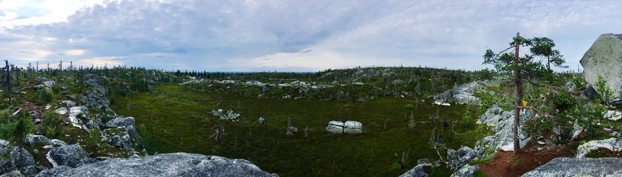 Panoramic view of landscape against sky