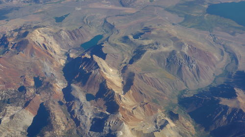 High angle view of aerial view of mountains