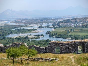 Aerial view of rural landscape