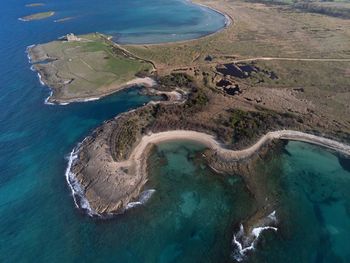 Aerial view of bay