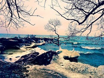 Scenic view of sea against sky