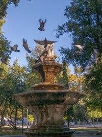 Low angle view of temple against clear sky