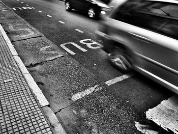 Cars moving on road